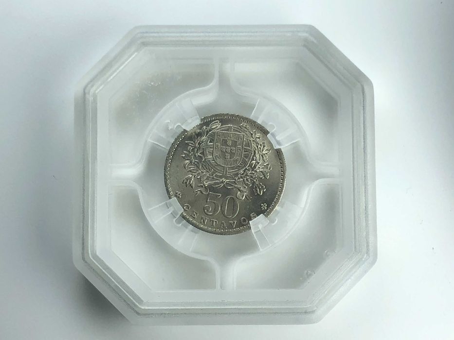 MOEDA CERTIFICADA GENI MS65 - 50 Centavos 1959 Alpaca