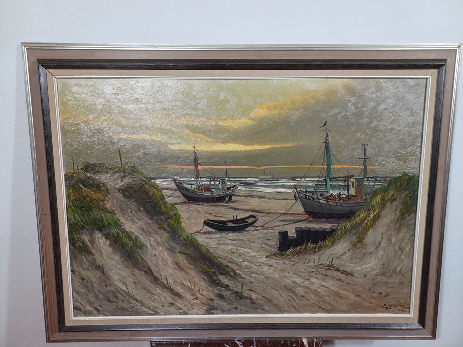 Stary obraz na płótnie ERIK YTTING .