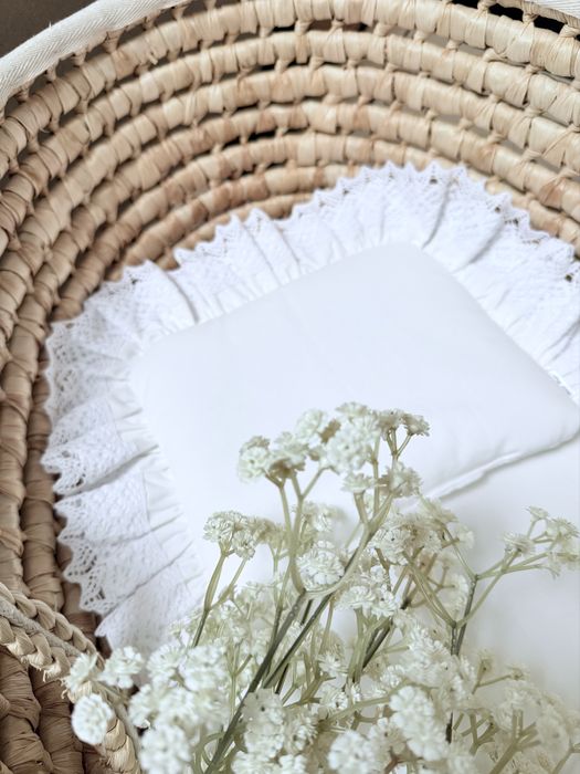 Poduszka z prześcieradłem na Chrzest boho