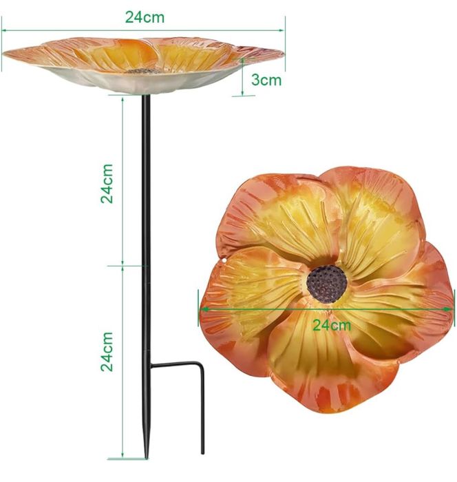 Poidło dla ptaków do ogrodu 48cm, wbijane w ziemię