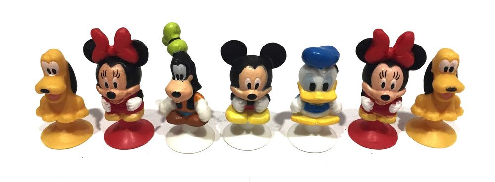 Walt disney Lote de 7 figuras em borracha com ventosa