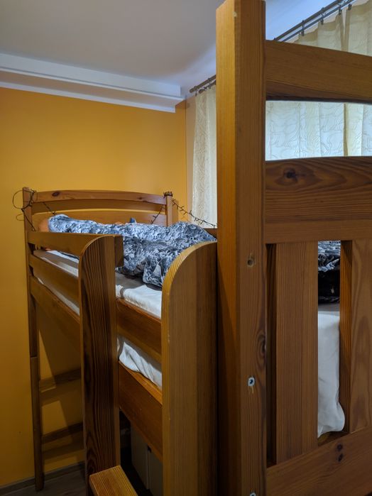 Łóżko drewniane piętrowe 90x200