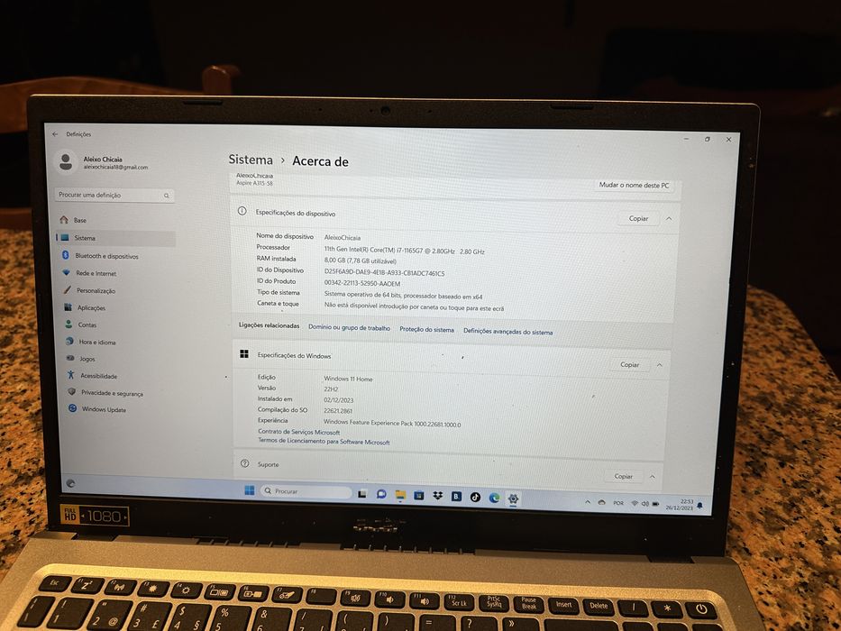 Acer i7 512 GB new with box64586434260099122