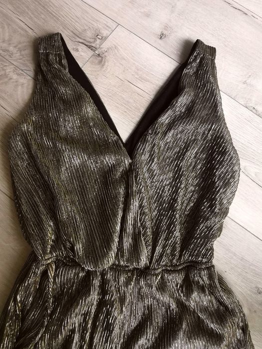 Kombinezon sylwester złoto srebrny błyszczący