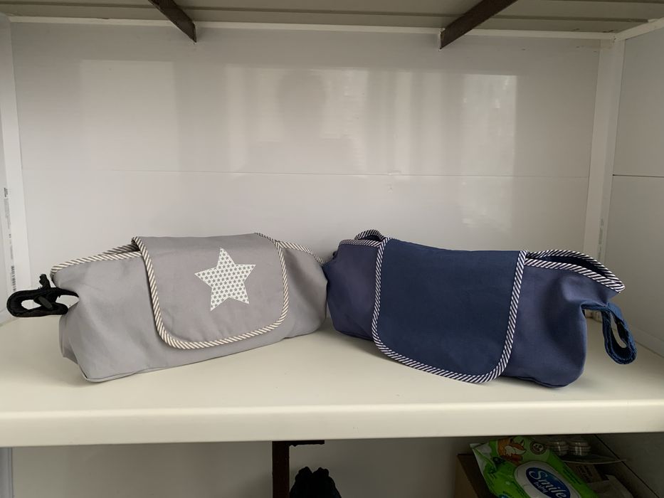 Органайзер до коляски сірий / синій