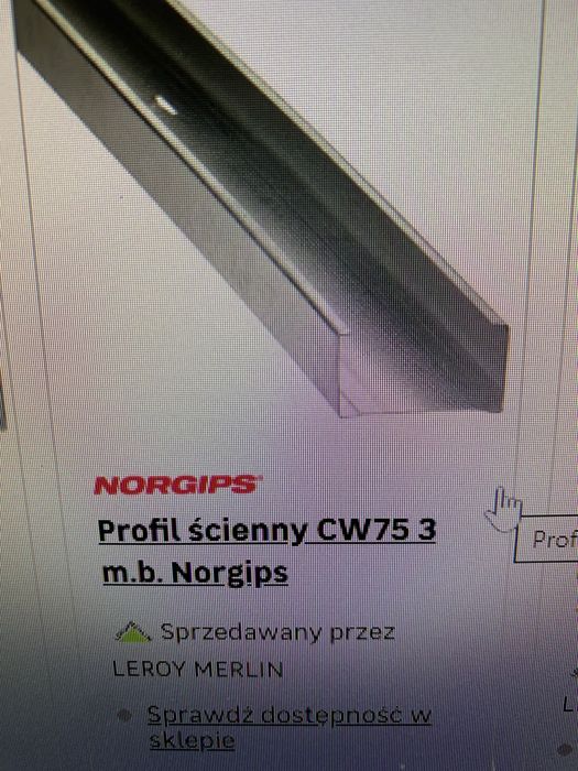 Profile ścienne i sufitowe do płyt karton gips - zestaw