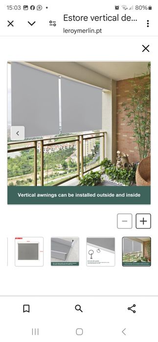 Cortinado rolo a prova agua