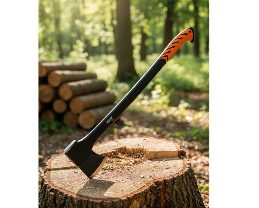 NOWA Siekiera Rozłupująca XL do Drewna Łupania Mocna Ostrze + Osłonka
