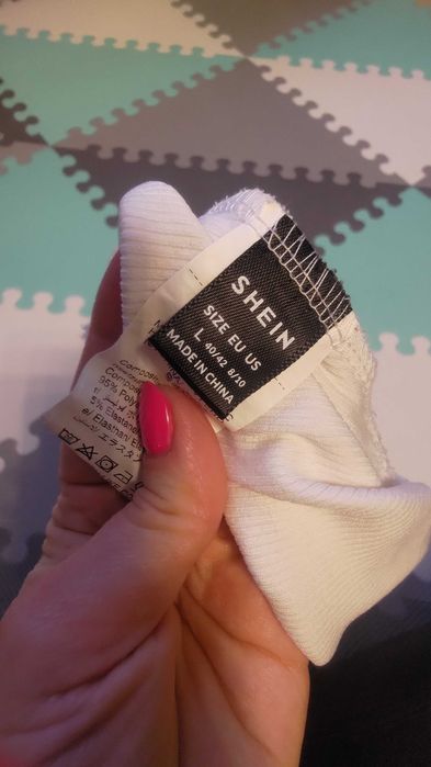 SHEIN Top biały krótki elegancka bluzka 40 L biała biały