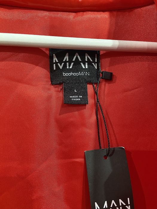 Kurtka czerwona bomberla Red Boxy Puffer Bomber BoohooMan