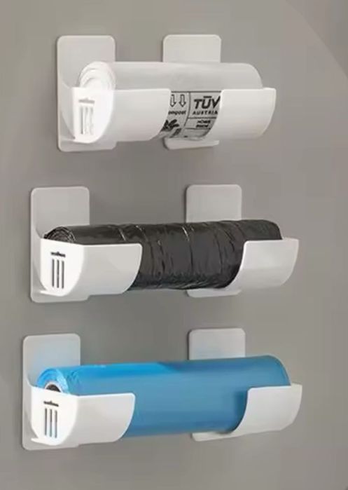 Suporte para rolo de sacos, papel vegetal, aluminio. Com autocolante.