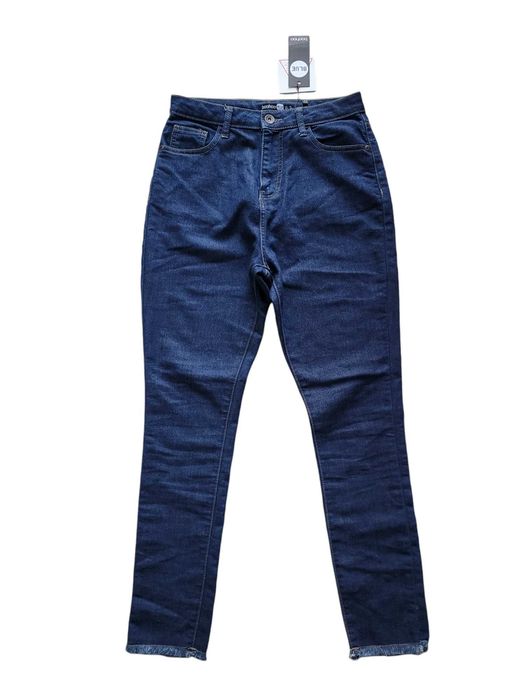 Jeansy spodnie damskie Boohoo 38,M wysoki stan high waist