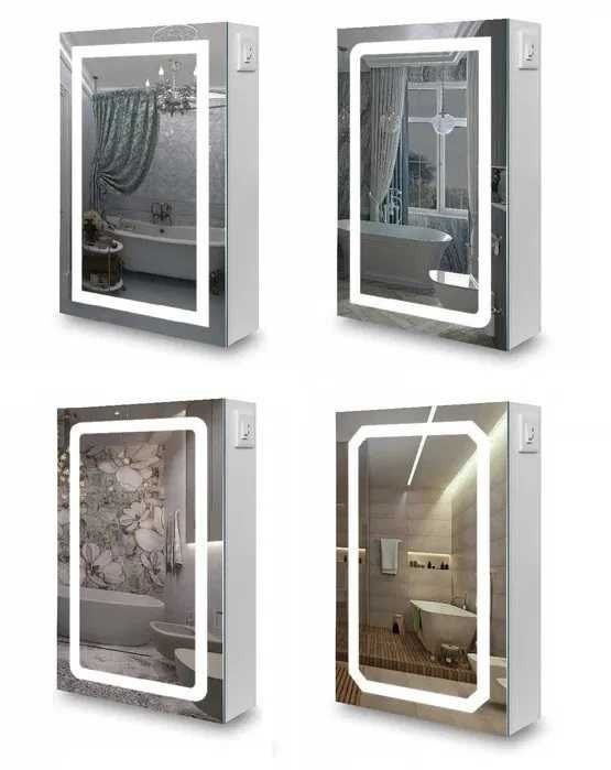 Новое зеркало с полками, зеркальный макияжный шкаф в ванну. Качество!