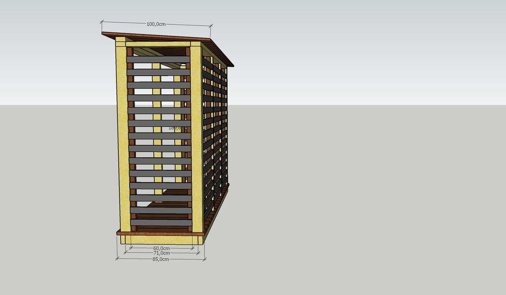Drewutnia  Wiata na drewno opałowe  Antracyt  zadaszenie gospodarcze