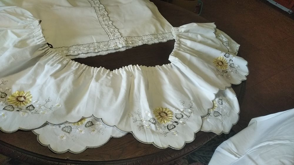 Zasłonki do kuchni + lambrekin hafty