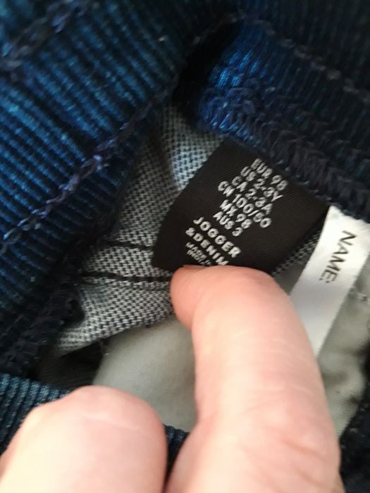 Spodnie Joggery jeans h&m 98