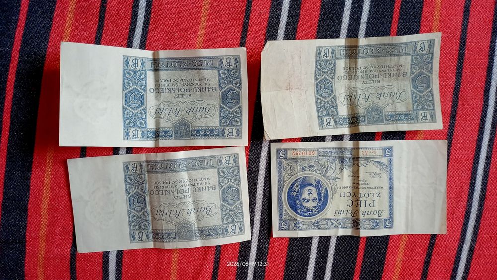 Banknoty stare. Lata 30te.