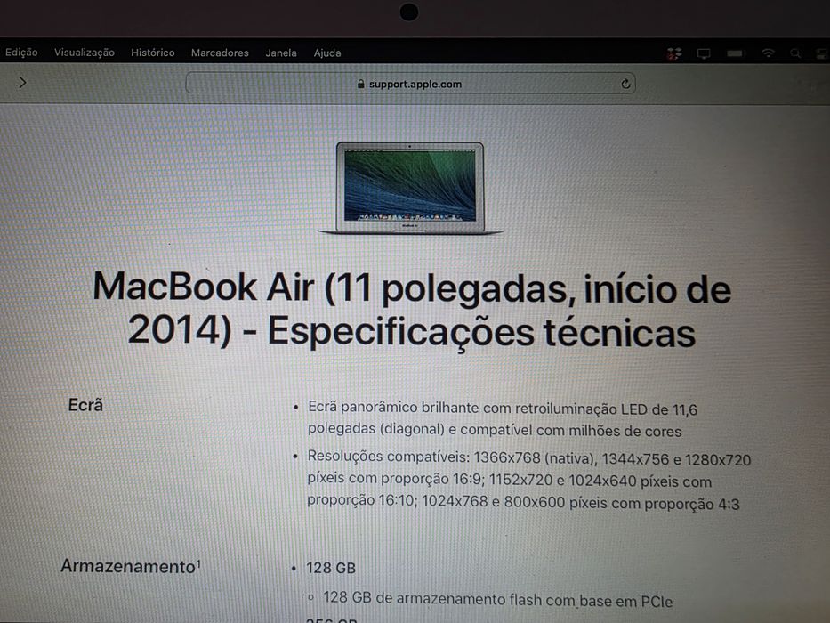 Macbook air (11 polegadas, início de 2014)