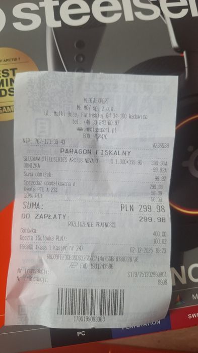 Słuchawki przewodowe steelseries