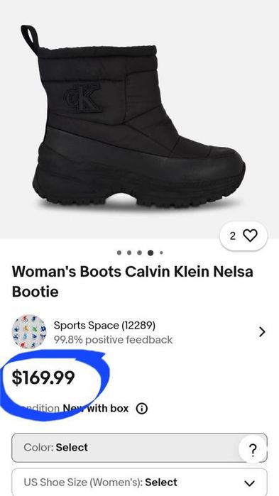 Calvin Klein nelsa boot 39/40р. 9us