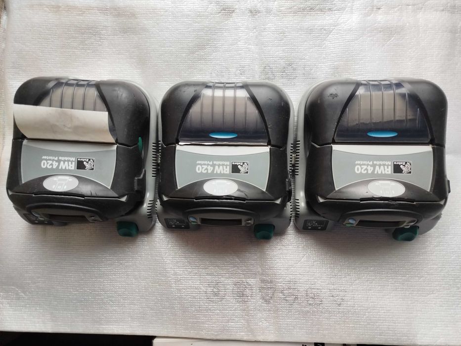Мобильный принтер этикеток Zebra RW-420 с держателем
