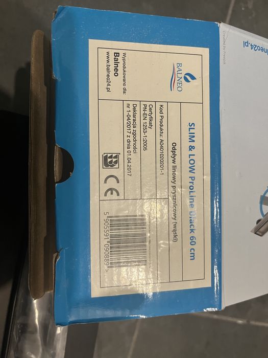 Odpływ liniowy Balneo 60 czarny mat