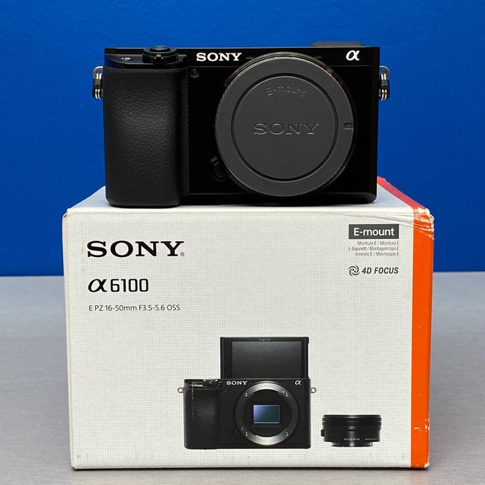 Sony Alpha A6100 (Corpo) - 24.2MP | 3 ANOS DE GARANTIA