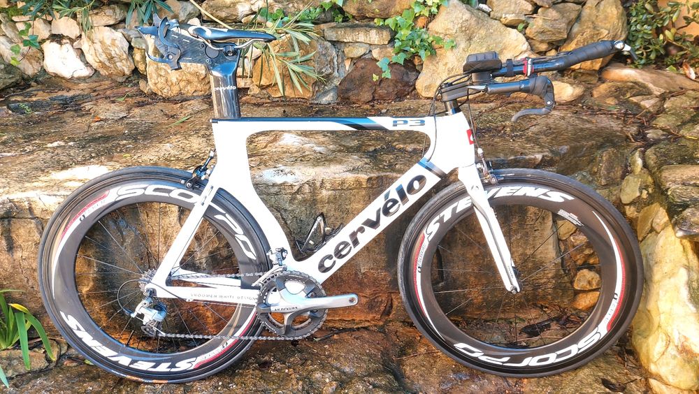 Bicicleta de estrada Cervélo P3 Contrarelógio t58
