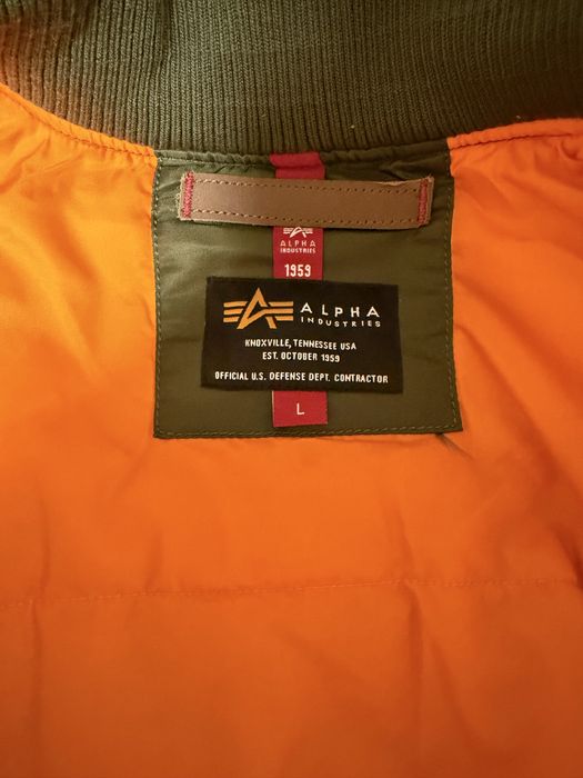 Бомбер Alpha Industries MA-1 VF 59 Long, розмір М-L, зелений