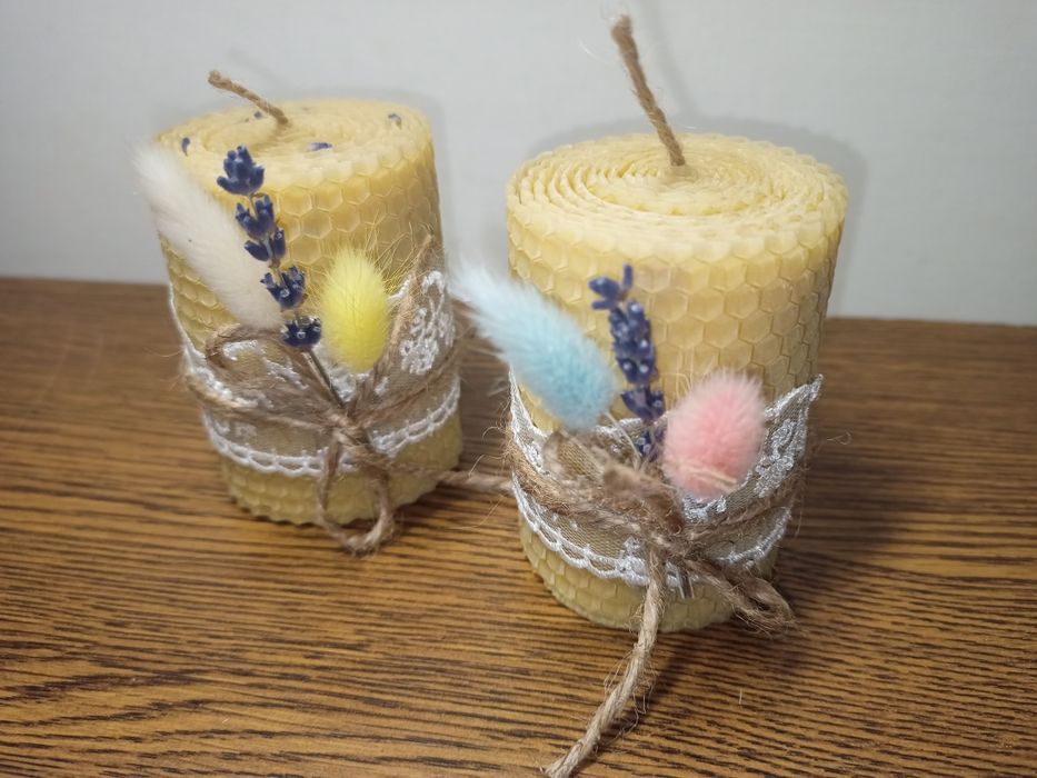 Свічки з вощини ручної роботи