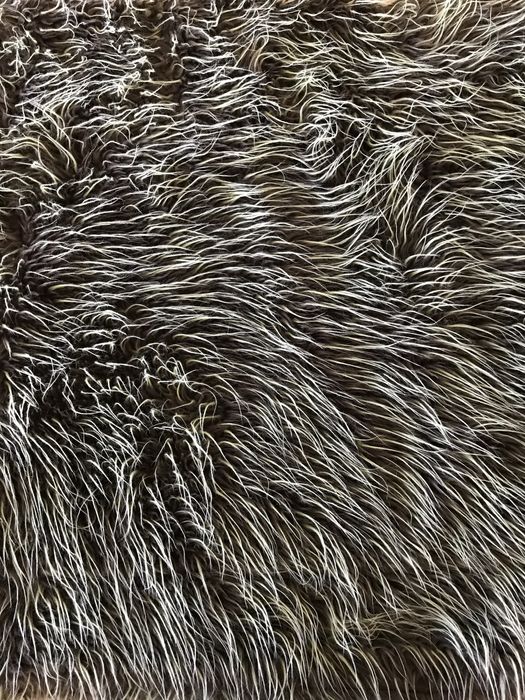 Manta pelo castanho/verde 168x150cm