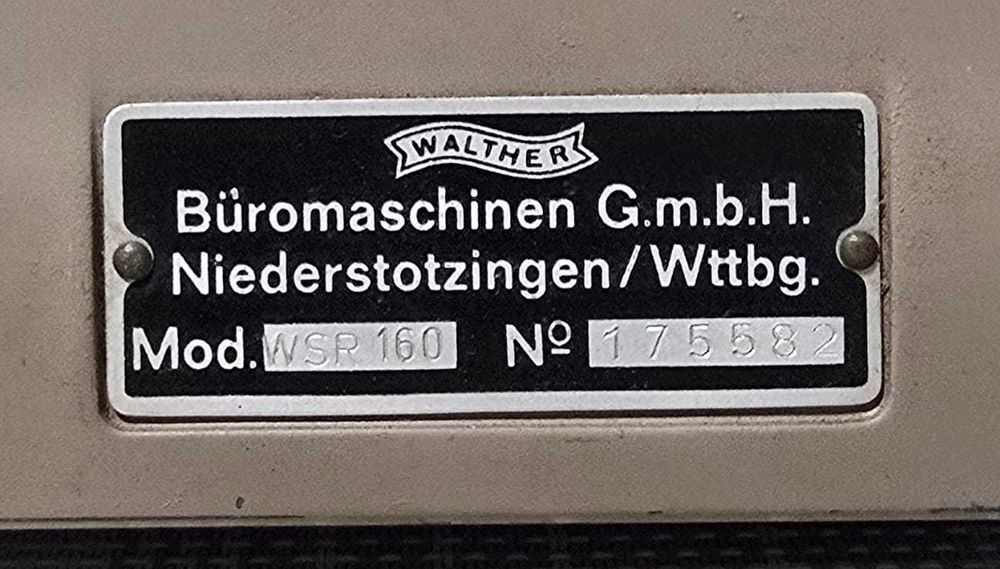 Maszyna licząca: Walther WSR 160