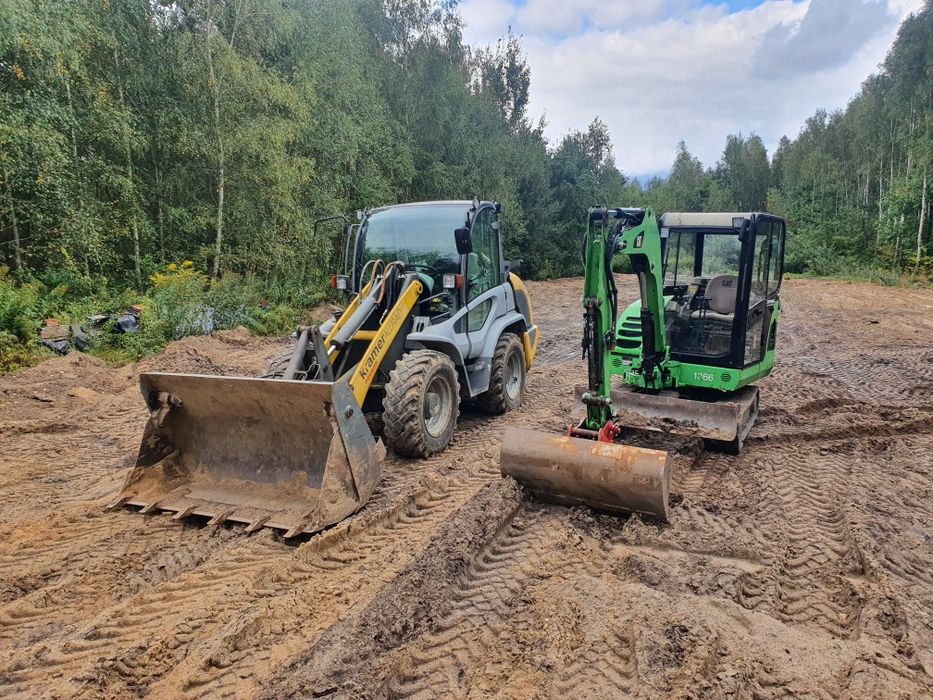 Minikoparka 3.5t wynajem usługi wiertnica Józefów Konstancin Wawer Ur