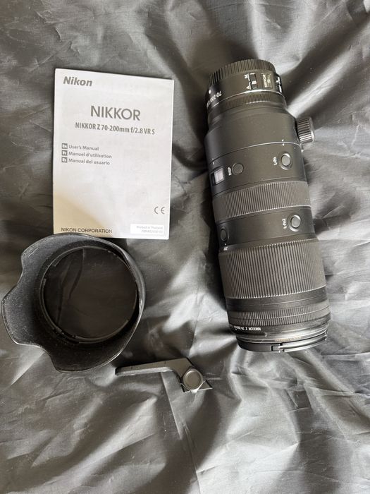 Nikon NIKKOR Z 70-200mm f/2.8 VR S + filtro B+W 77mm e acessórios