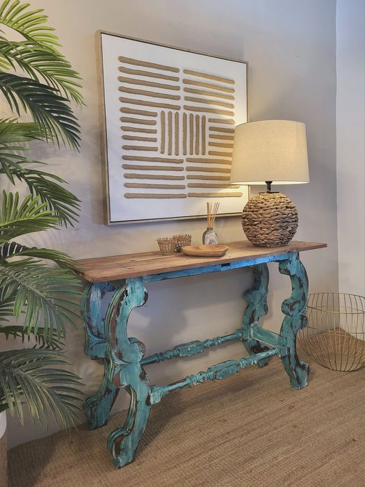 consola, aparador, mesa, talha, rustico