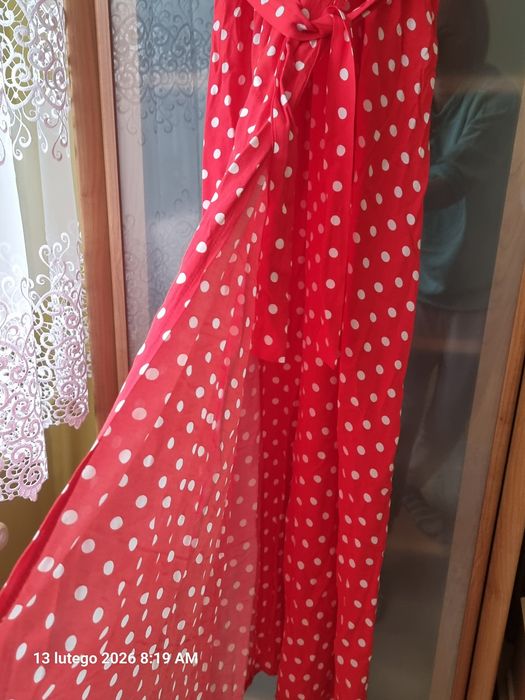 Wiskozowa sukienka w grochy