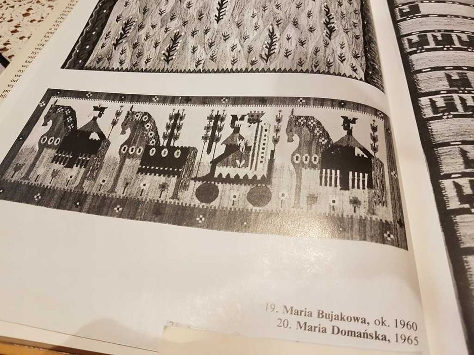 Vintage PRL M.Domańska Cepelia kilim dywan wełna rękodzieło