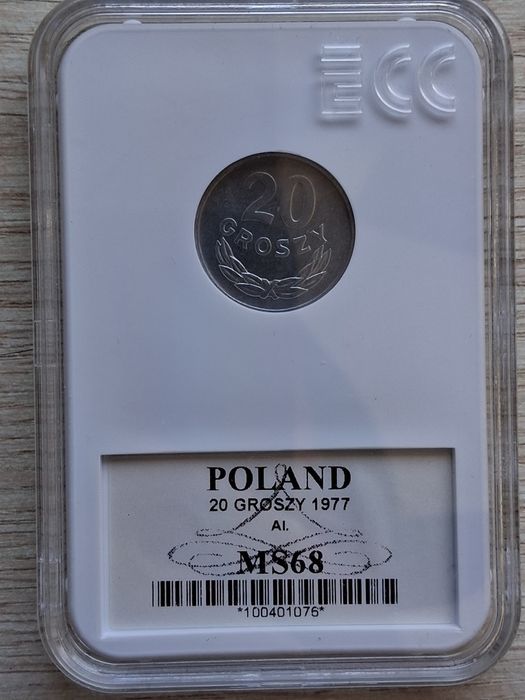 Moneta z czasów PRLU,  stan idealny w gradingu. 20gr