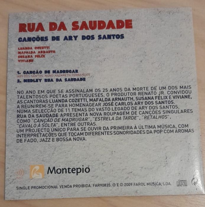 CD's - "Canções de Ary dos Santos"