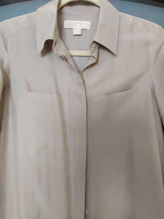 Michael Kors 100% Silk Safari sukienka koszula xs s