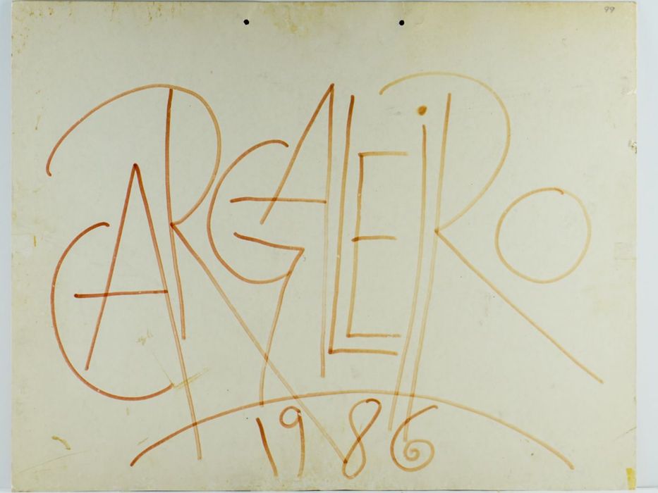 Cargaleiro - original - desenho de cartaz para exposição 1986