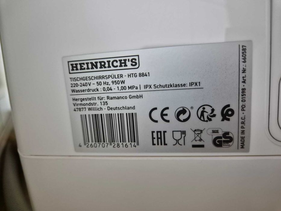 Mini Zmywarka Przenośna nablatowa