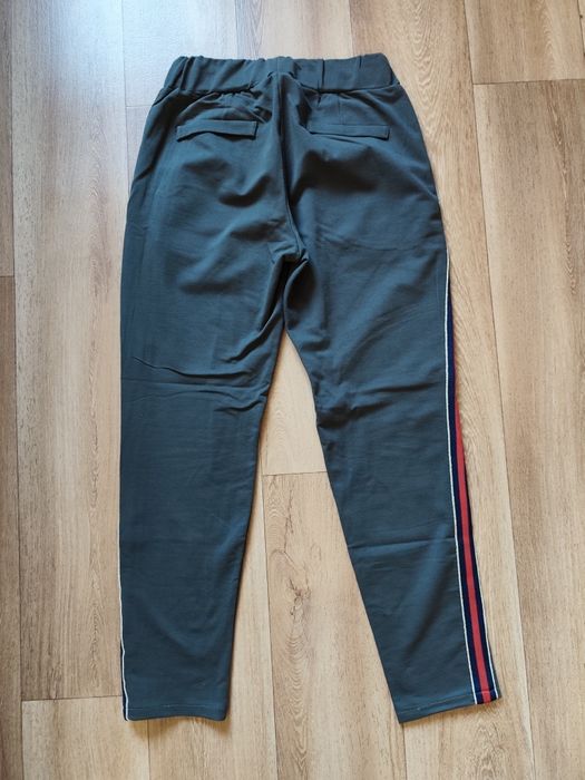 Megi S/M dres komplet khaki wygodny spodnie bluza