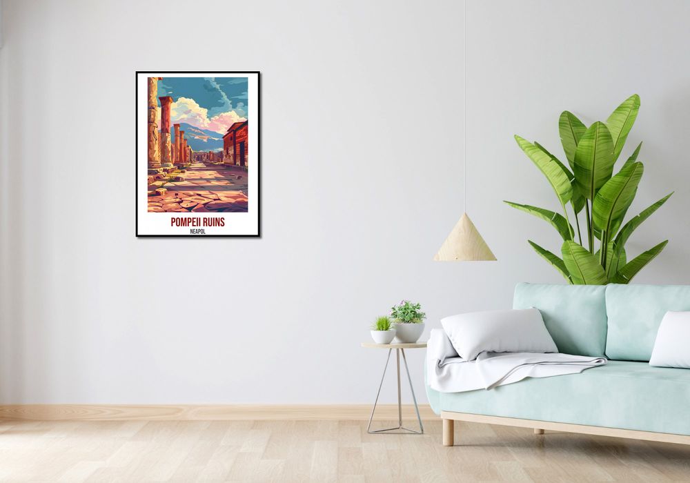 Plakat 60x80cm Pompeii Ruins, Neapol