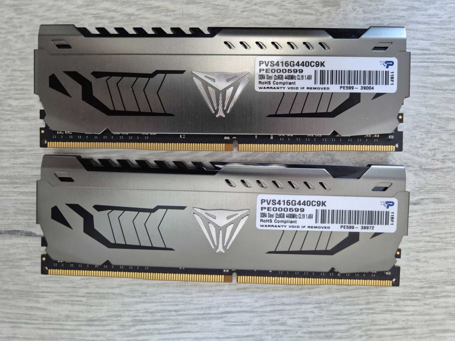 ТОП пам'ять DDR4 16GB (2x8) 4400MHz CL19 PATRIOT Viper Steel. Trade-in