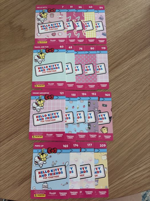 Troca de cartas Hello Kitty Panini