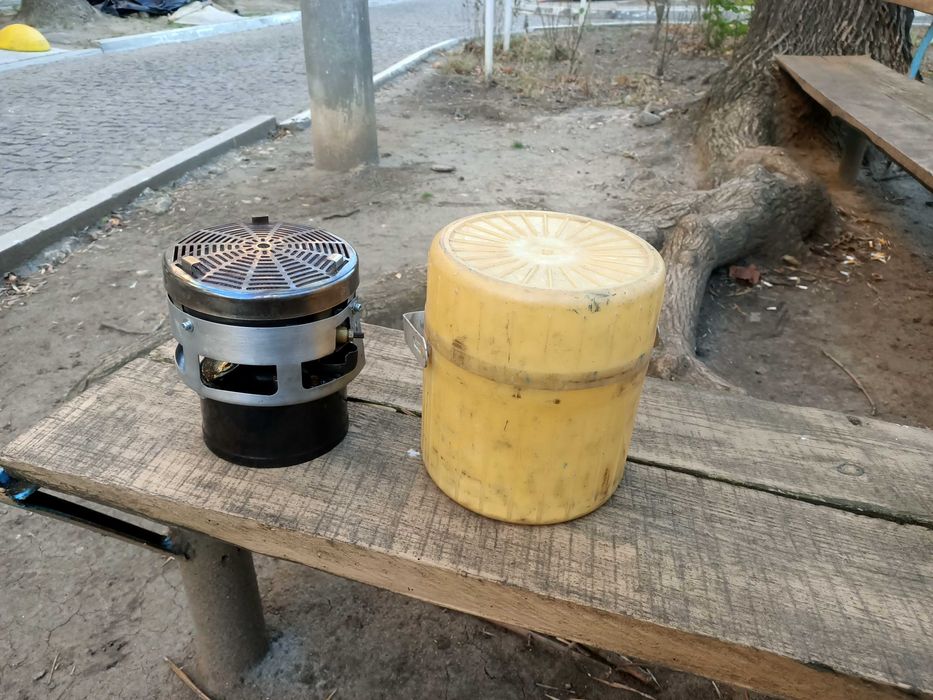 Примус бензиновый, инфракрасный обогреватель.