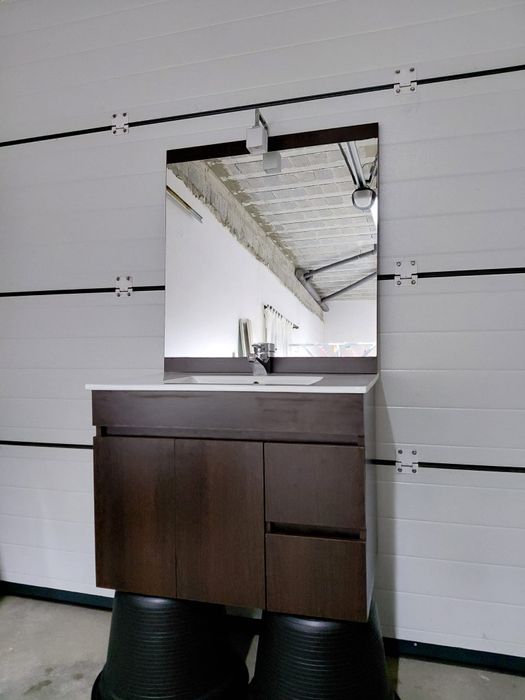 Movel de casa de banho suspenso com espelho