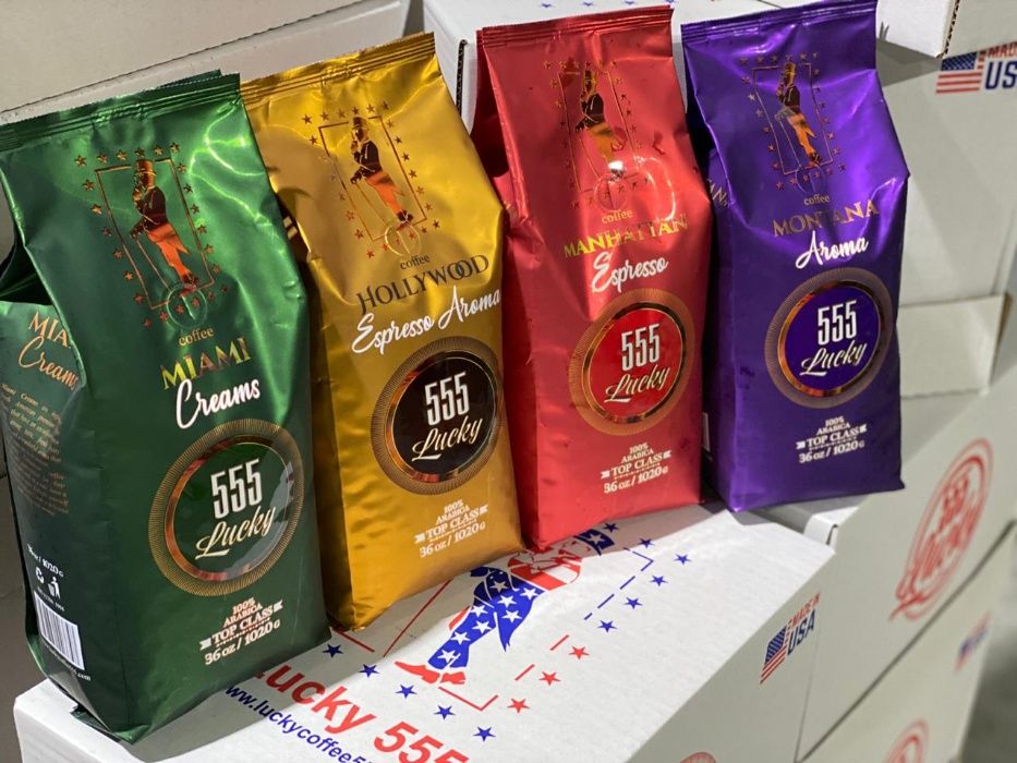 Кофе в зернах "Lucky 555 Manhattan Espresso" (Манхеттен Эспрессо)1020г