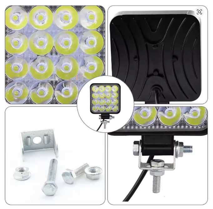 Focos, projectores, Farois para Jipe, Carros, Camião, Barco 12V, 48W